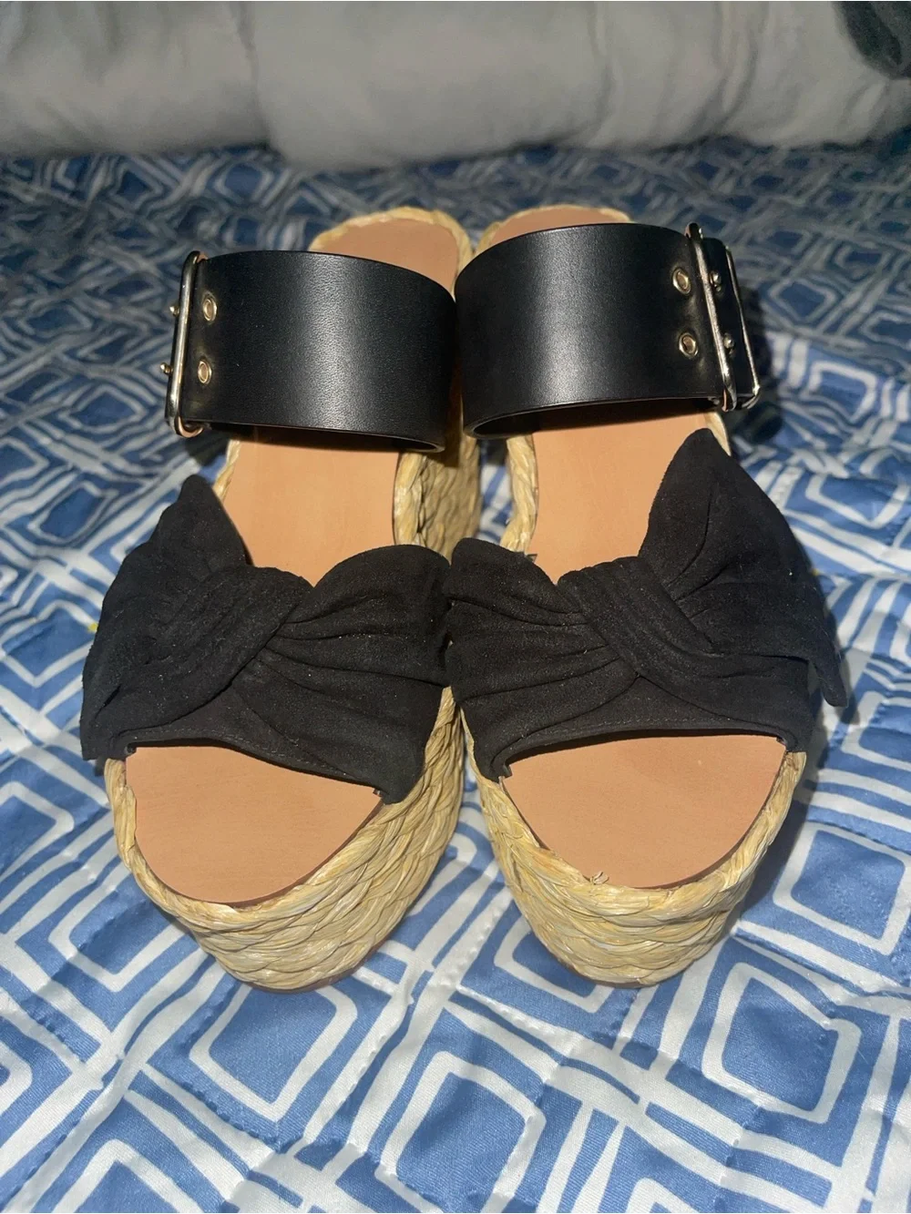 Valentino Espadrille Platform Sandals with Knot Front size 5 or 35